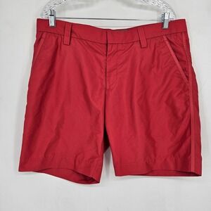 J Lindeberg Shorts Mens 36 32 Activewear Athleisure Casual Chino Fiery Red